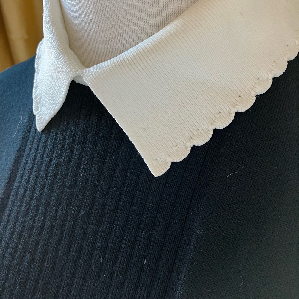 Tory Burch black and white knit dress - Picture 3 of 10